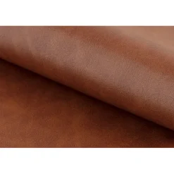 Chaise salle à manger aspect cuir rétro cognac - Batla