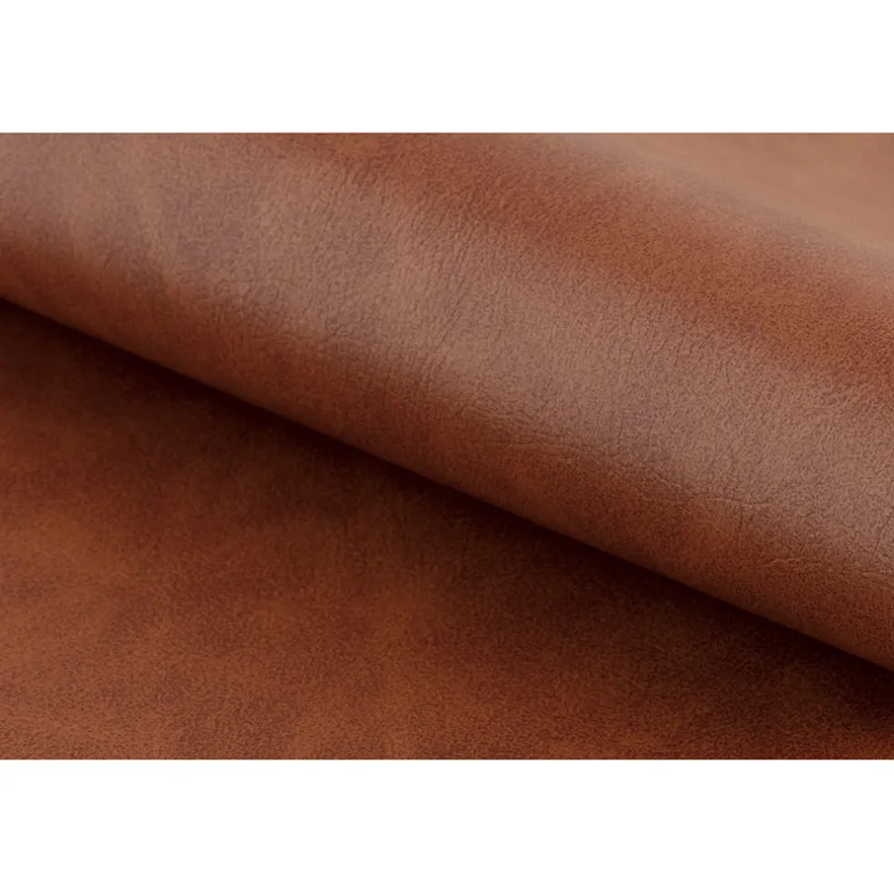 Chaise salle à manger aspect cuir rétro cognac - Batla