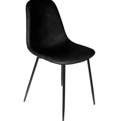 Chaise salle à manger effet cuir noir - Amber