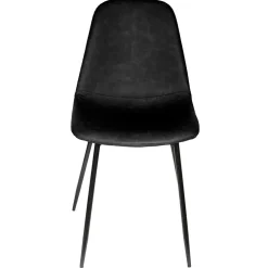 Chaise salle à manger effet cuir noir - Amber