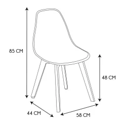Chaise salle à manger effet cuir marron - Amber