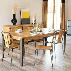 Chaise salle à manger en chêne - Manny