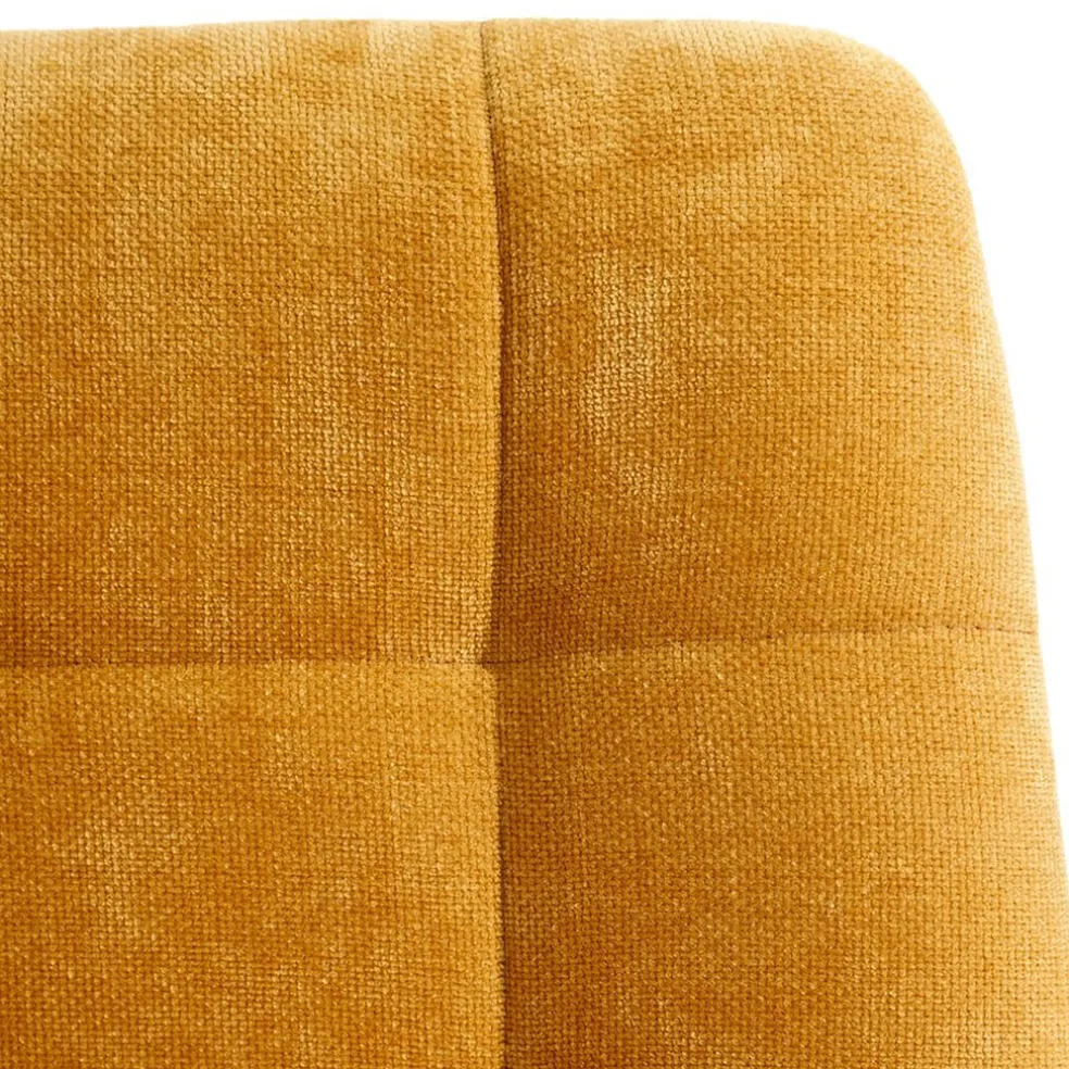 Chaise salle à manger en tissu jaune - Mony