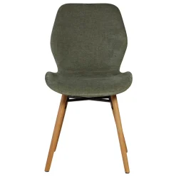 Chaise salle à manger en tissu soft touch vert bouteillle - Keri