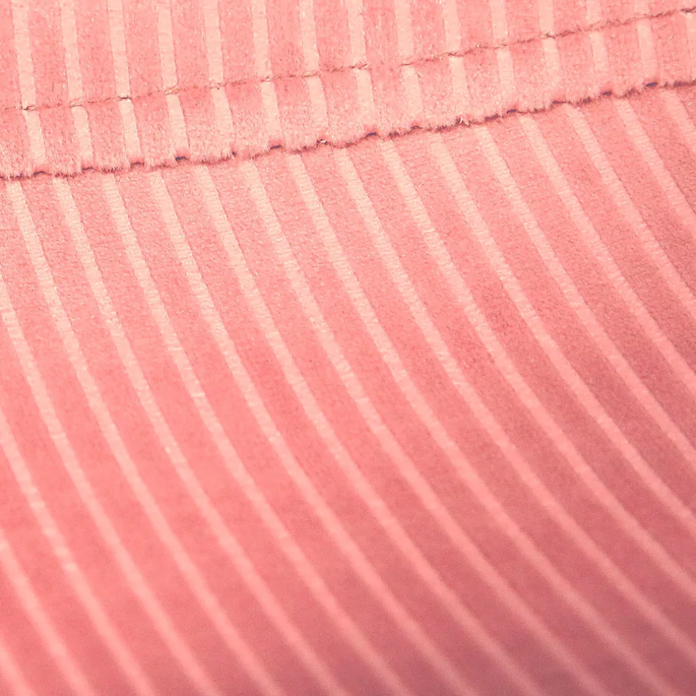 Chaise salle à manger en velours cotelé rose - Julia