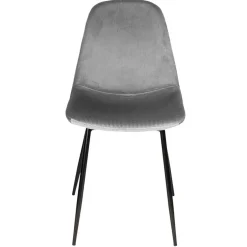 Chaise salle à manger en velours cotelé gris - Julia
