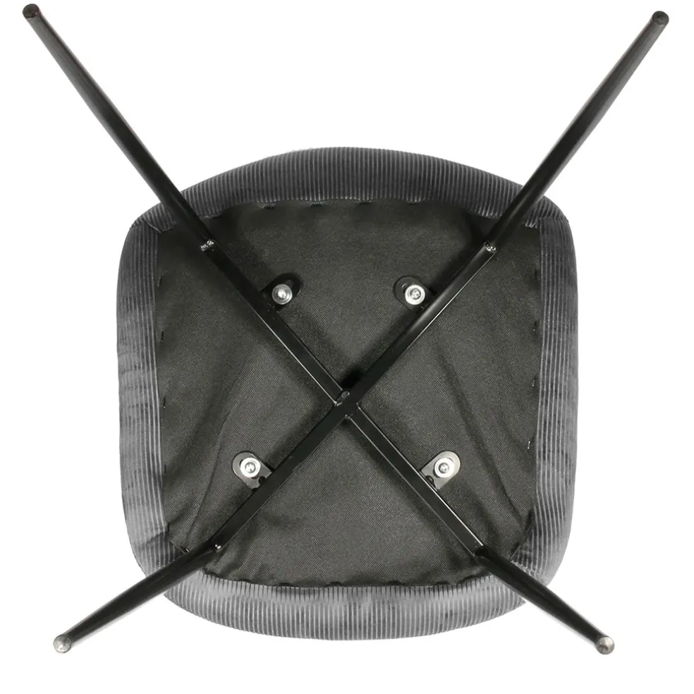 Chaise salle à manger en velours cotelé gris - Julia