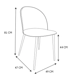 Chaise salle à manger scandinave moutarde - Bergen