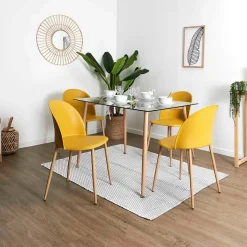 Chaise salle à manger scandinave moutarde - Bergen