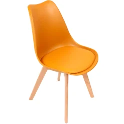 Chaise salle à manger scandinave jaune - Samantha