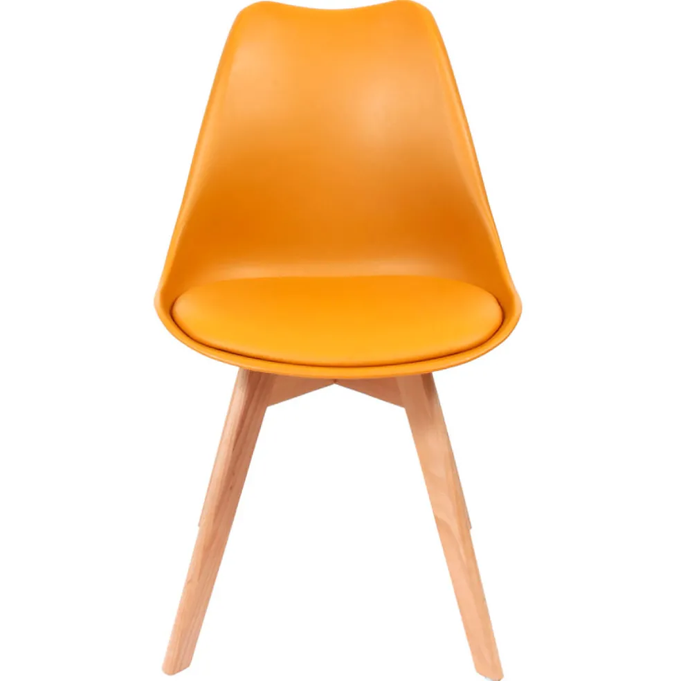 Chaise salle à manger scandinave jaune - Samantha