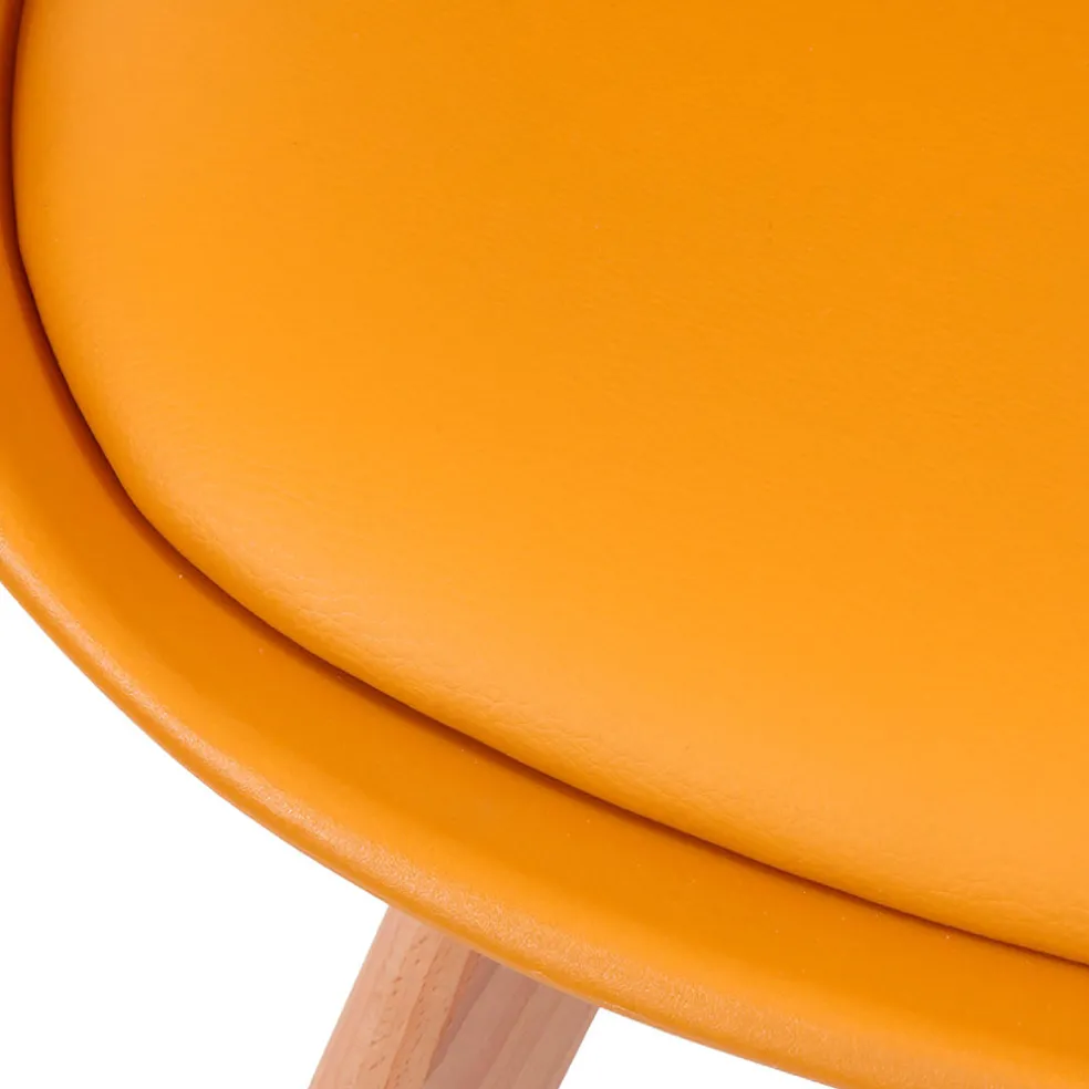 Chaise salle à manger scandinave jaune - Samantha