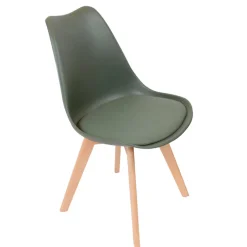 Chaise salle à manger scandinave kaki - Samantha
