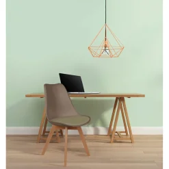 Chaise salle à manger scandinave taupe - Samantha