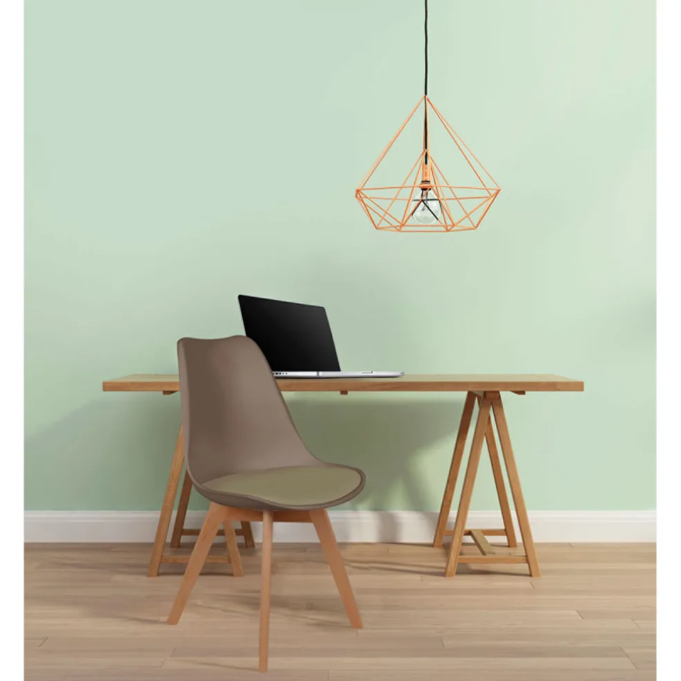 Chaise salle à manger scandinave taupe - Samantha