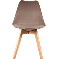 Chaise salle à manger scandinave taupe - Samantha