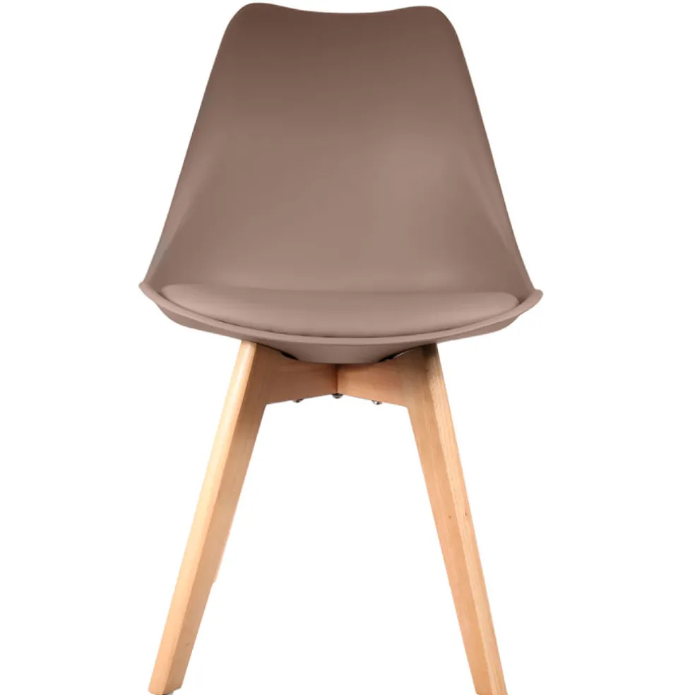Chaise salle à manger scandinave taupe - Samantha