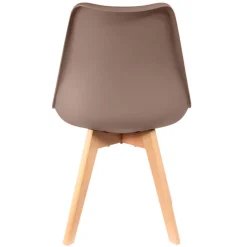 Chaise salle à manger scandinave taupe - Samantha