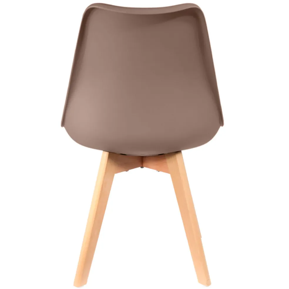 Chaise salle à manger scandinave taupe - Samantha