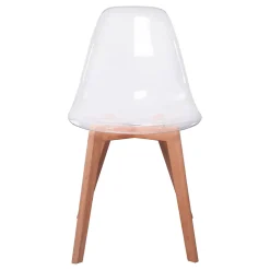 Chaise salle à manger scandinave transparente