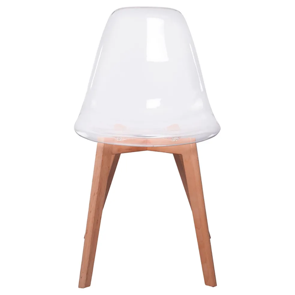 Chaise salle à manger scandinave transparente