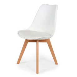 Chaise salle à manger scandinave blanc - Samantha