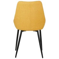Chaise salle à manger tissu moutarde - Ben