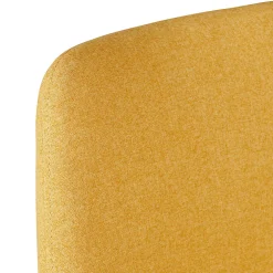 Chaise salle à manger tissu moutarde - Ben