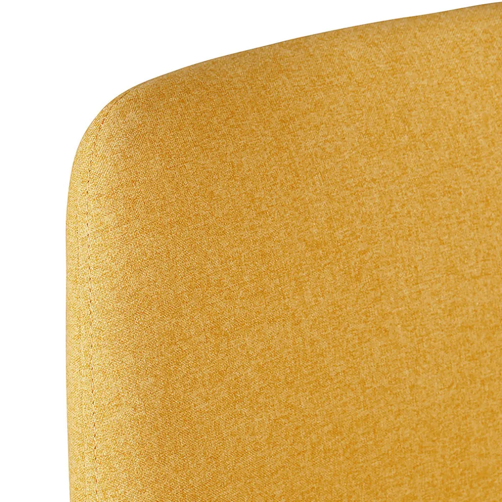 Chaise salle à manger tissu moutarde - Ben