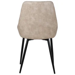 Chaise salle à manger tissu effet daim beige - Ben