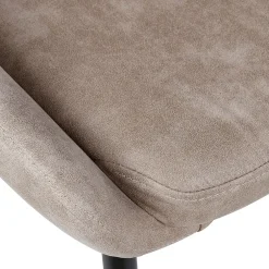 Chaise salle à manger tissu effet daim beige - Ben