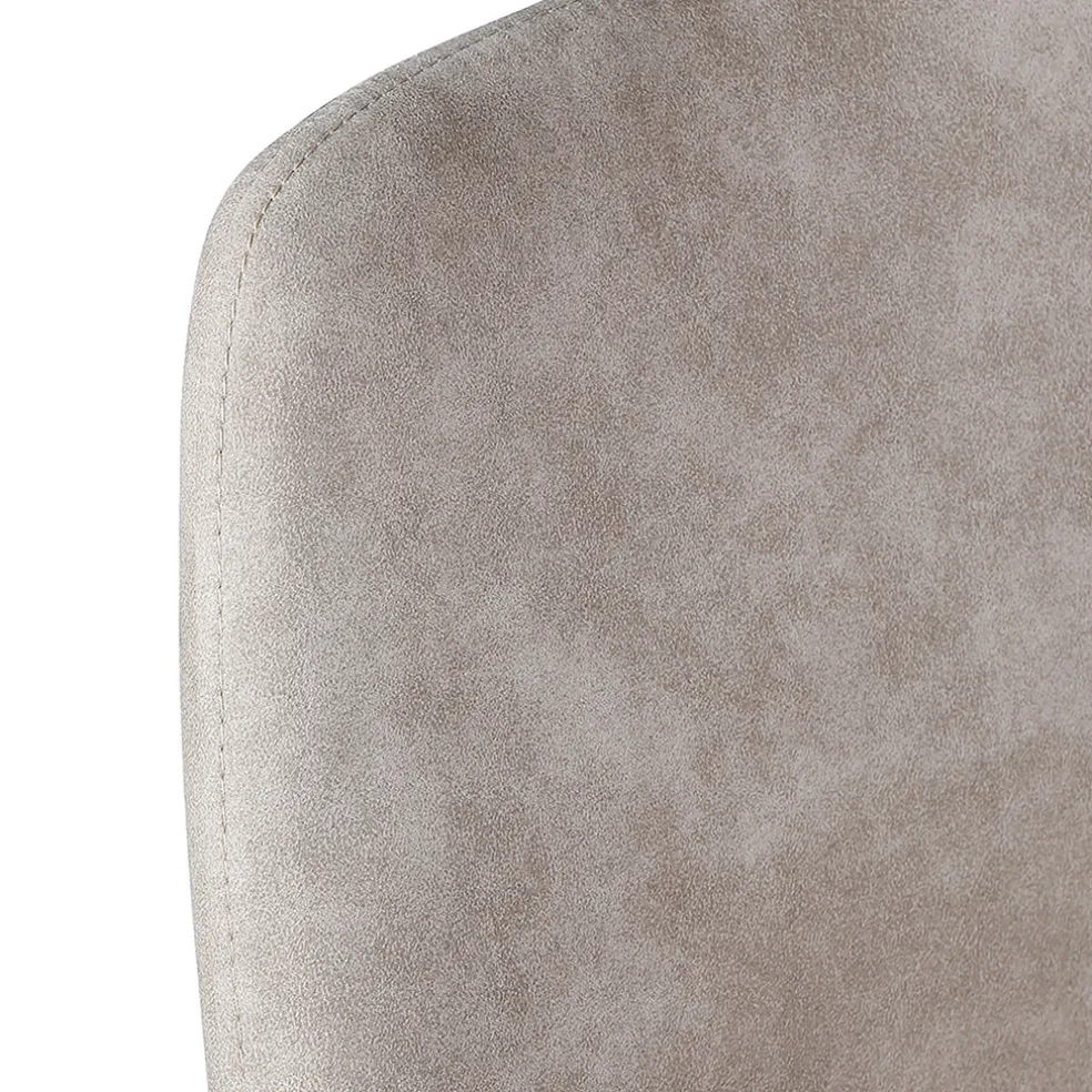 Chaise salle à manger tissu effet daim beige - Ben