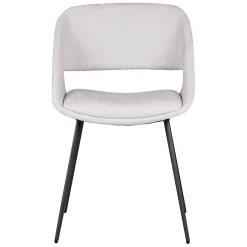 Chaise salle à manger velours côtelé écru - Alma