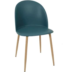 Chaise scandinave bergen bleu canard