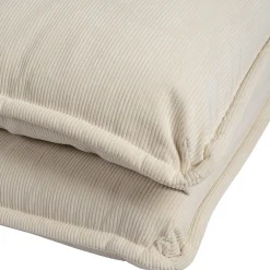 Chauffeuse en tissu côtelé écru - Tessia