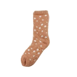 Chaussettes antidérapante rose et pois blanc - Dot