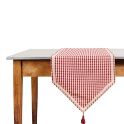 Chemin de table mami-car Rouge en Coton