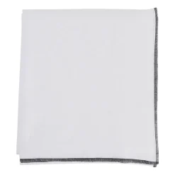 Chemin table corino blanc 160x50cm coton lavé 170g/m2