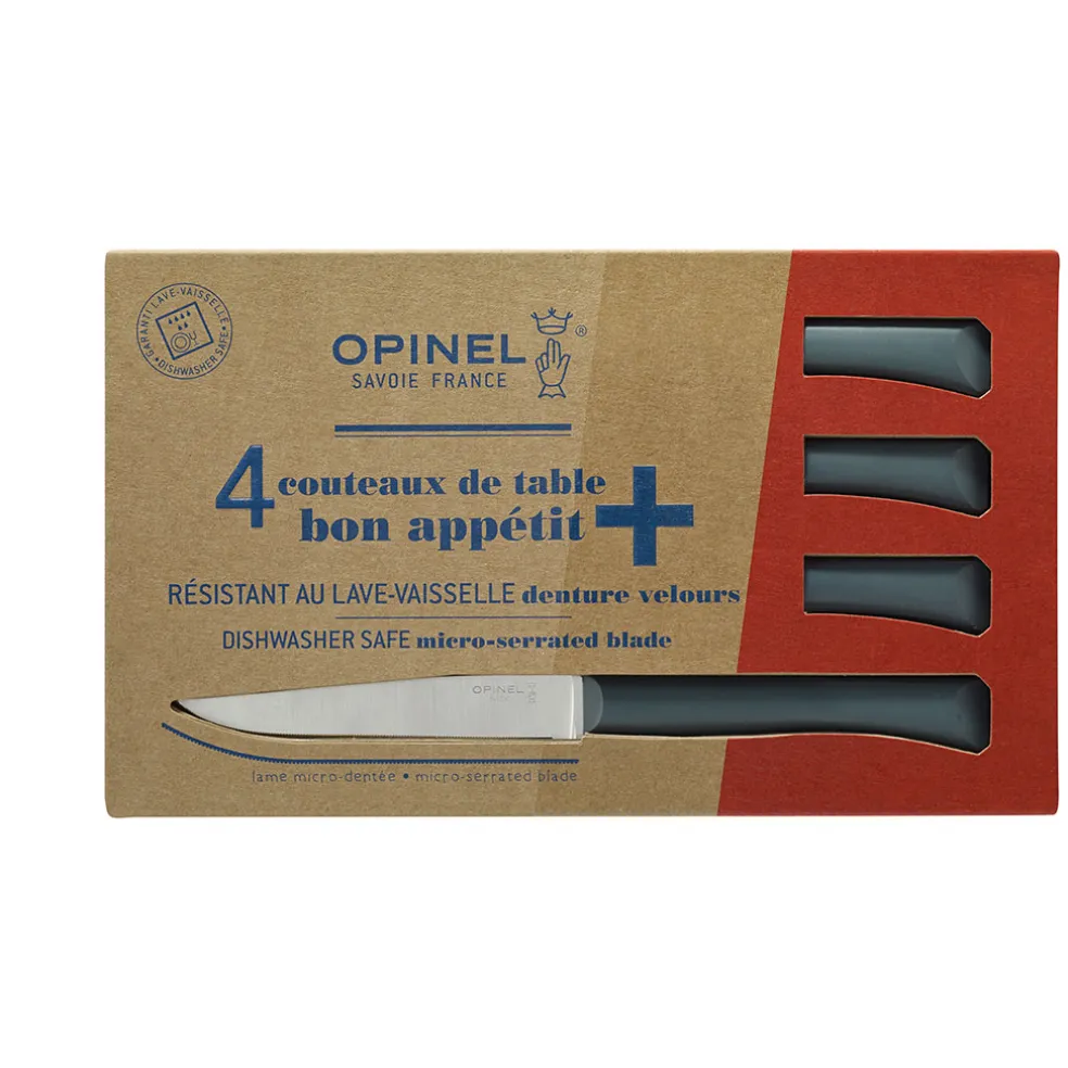 Coffret 4 couteaux de table anthracite - Opinel