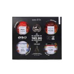 Coffret 4 thés bio avec filtre
