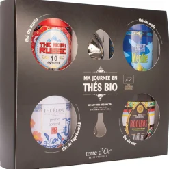 Coffret 4 thés bio avec filtre