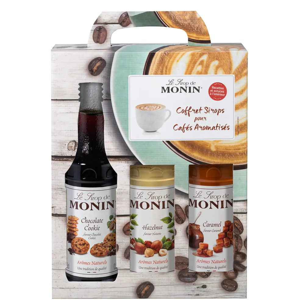 Coffret Barista 3x25cl - chocolat cookie, noisette, caramel