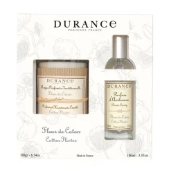 Coffret bougie parfumée et parfum d'ambiance Feur de coton