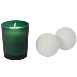 Coffret bougie parfumée et 2 bombes de bain senteur amande