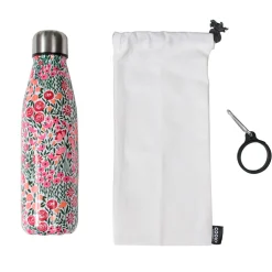 Coffret bouteille isotherme fleurie
