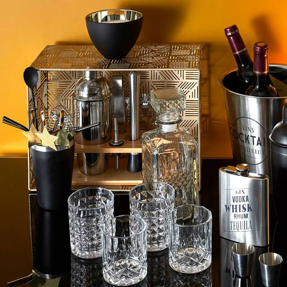 Coffret cocktail 4 pièces noir