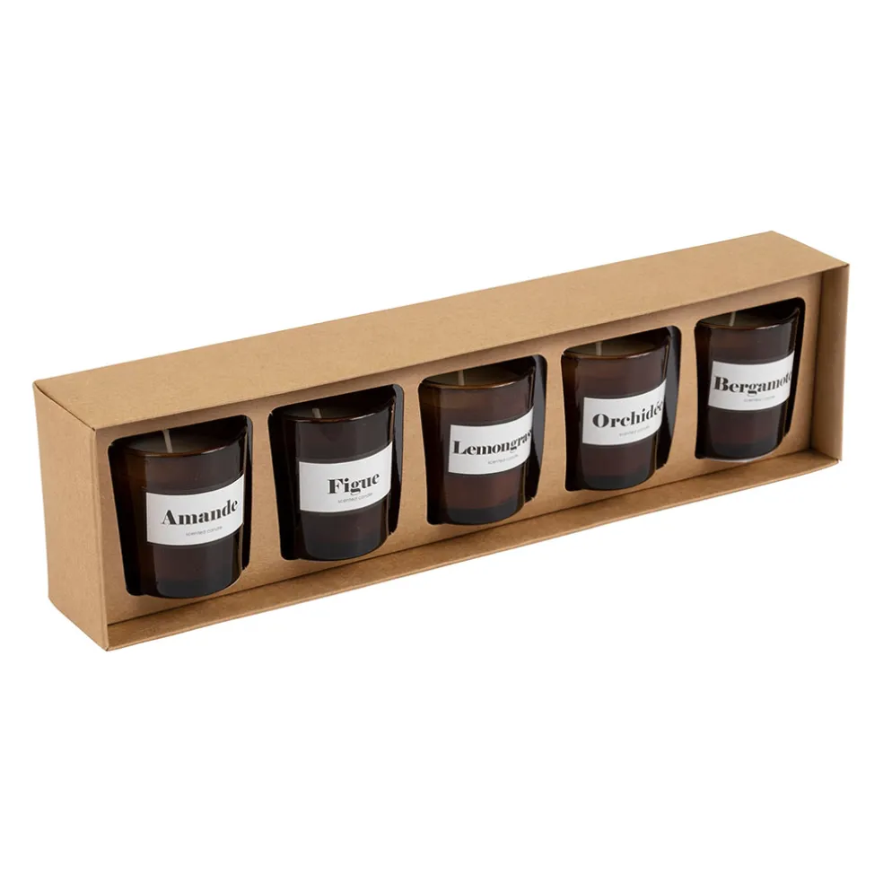 Coffret de 5 bougies - Intemporels