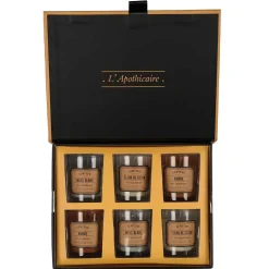 Coffret de 6 bougies parfumée musc blanc, fleur de coton et ambre 6h - Apothicaire