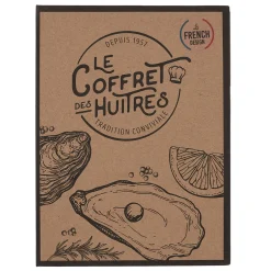 Coffret huitre 1 couteau et 4 fourchettes - Noel