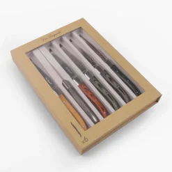 Coffret kraft 6 couteaux steak coloris mixés - Royal Louis